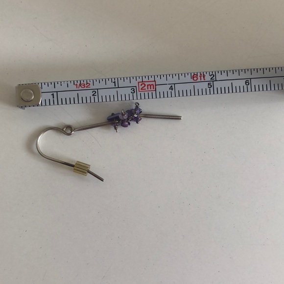 Beautiful earrings; amazing price!  Amethyst & silver dangle earrings - Picture 6 of 6